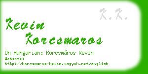 kevin korcsmaros business card
